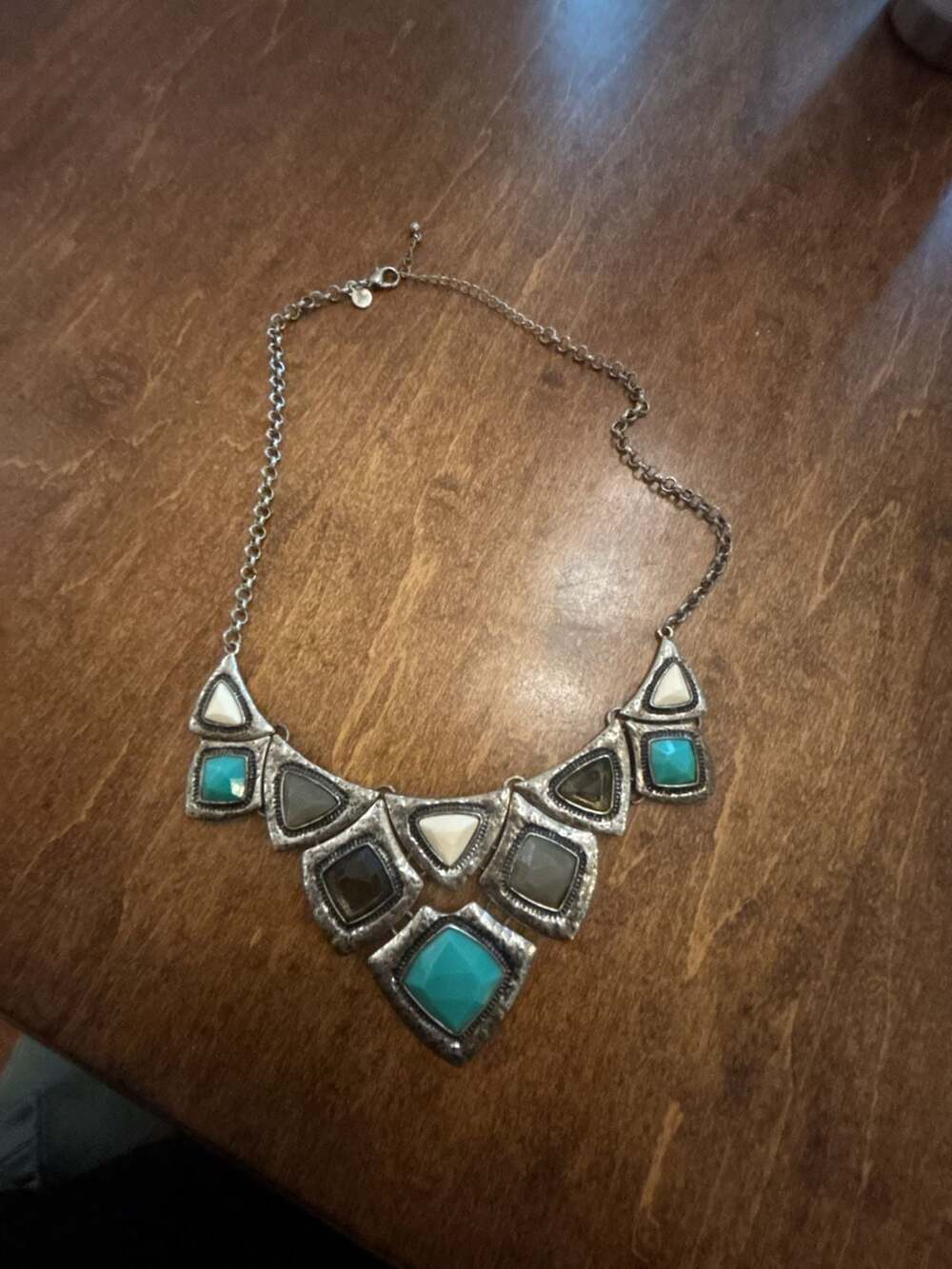 JL (Jessica London) Silver-Tone Statement Bib Necklace